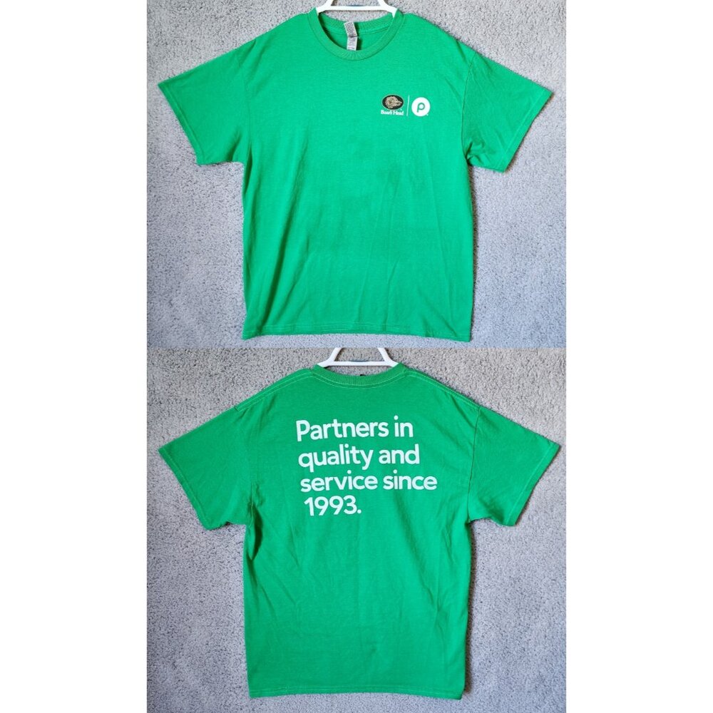 Boar's Head Publix "Service Since 1993" Green Graphic T Shirt Size Large